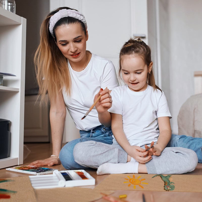 زنون عبوة من 50 قطعة من الورق المقوى المموج، فواصل مربعة مسطحة من الورق المقوى لمشاريع الفنون ومستلزمات الحرف اليدوية (4 × 6 بوصة، بني) - Image 5